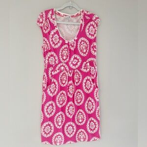 Boden weekend jersey dress with pockets casual pink WH761 size 10